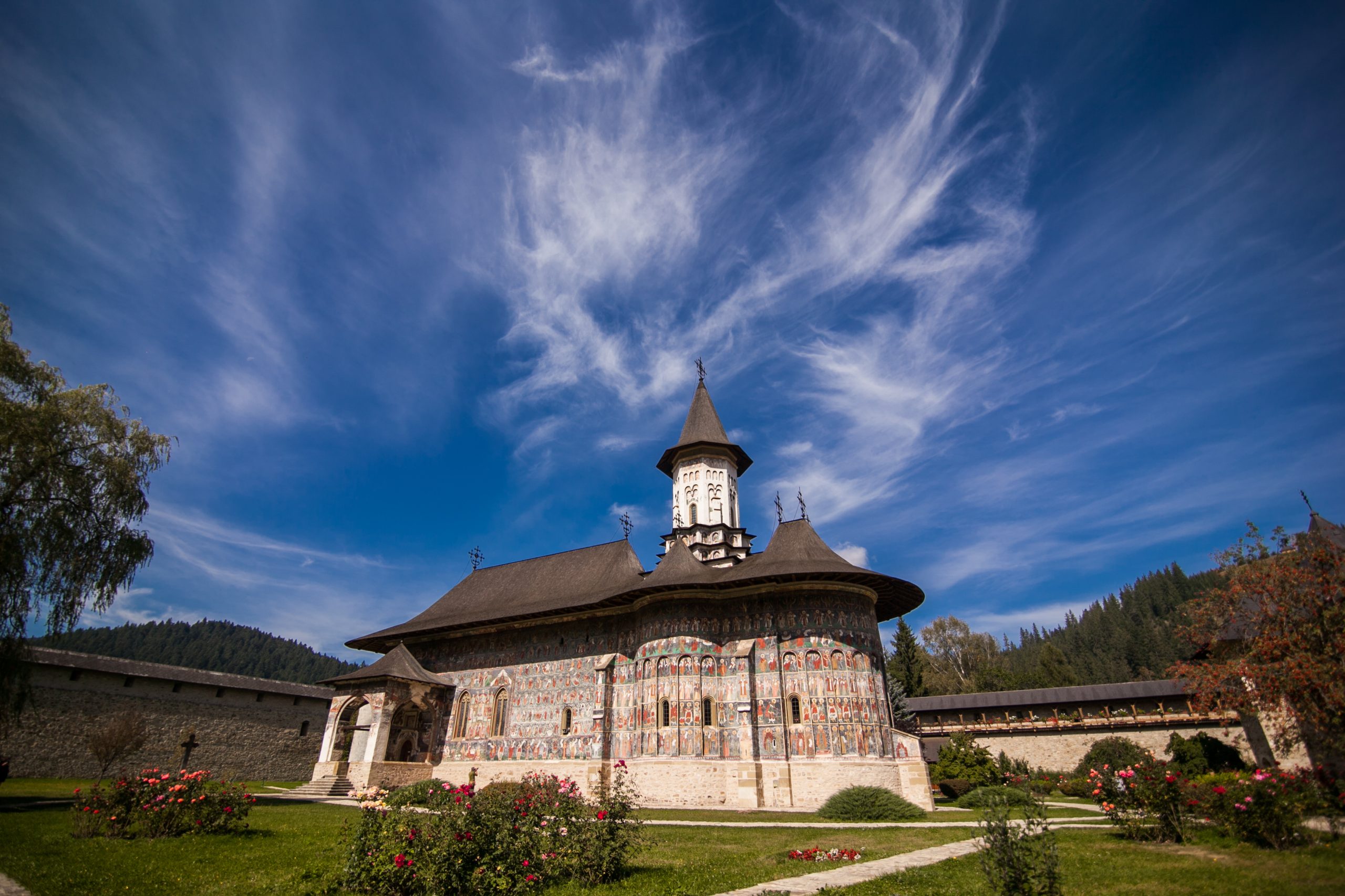 The church from Sucevita Monastery in Bucovina Romania